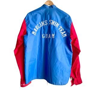 Vintage 60's-70's Marlins Swim Team Guam Zip Up Jacket Souvenir XL